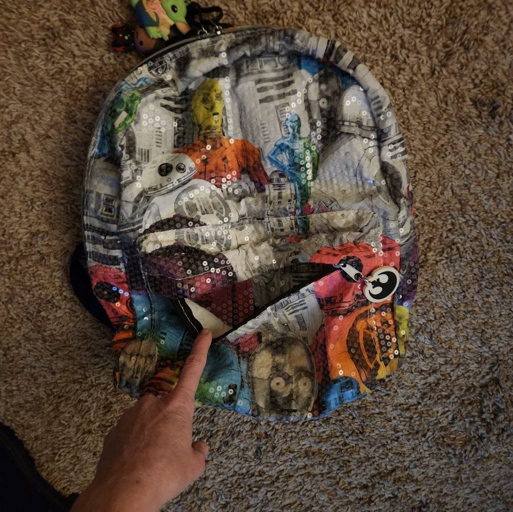 Star Wars Licensed Sequined Backpack - Picture 5 of 7